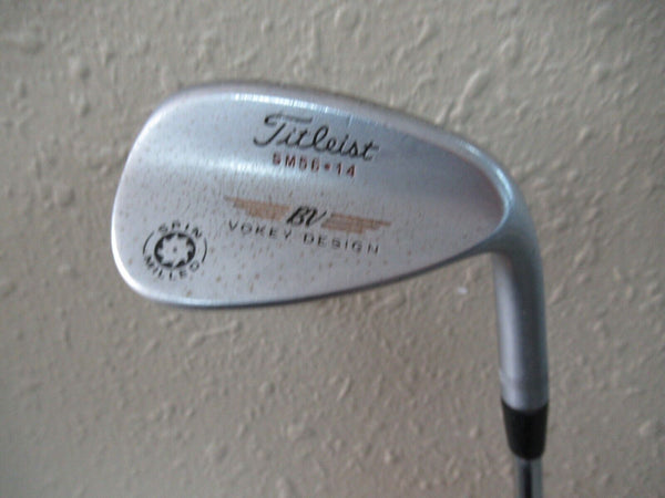 TITLEIST VOKEY DESIGN SPIN MILLED 56*14 56* SAND WEDGE FACTORY WEDGE FLEX SHAFT