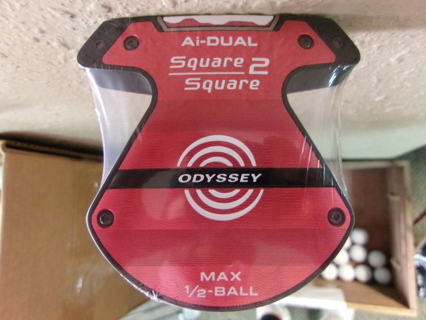 NEW ODYSSEY AI-DUAL SQUARE 2 SQUARE MAX 1/2 BALL PUTTER 35.25" W/HC RH