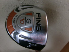 PING G10 3 WOOD 15.5* W/TFC 129 STIFF GRAPHITE RH
