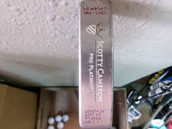 SCOTTY CAMERON PRO PLATINUM NEWPORT MIL-SPEC PUTTER 33.75" RH