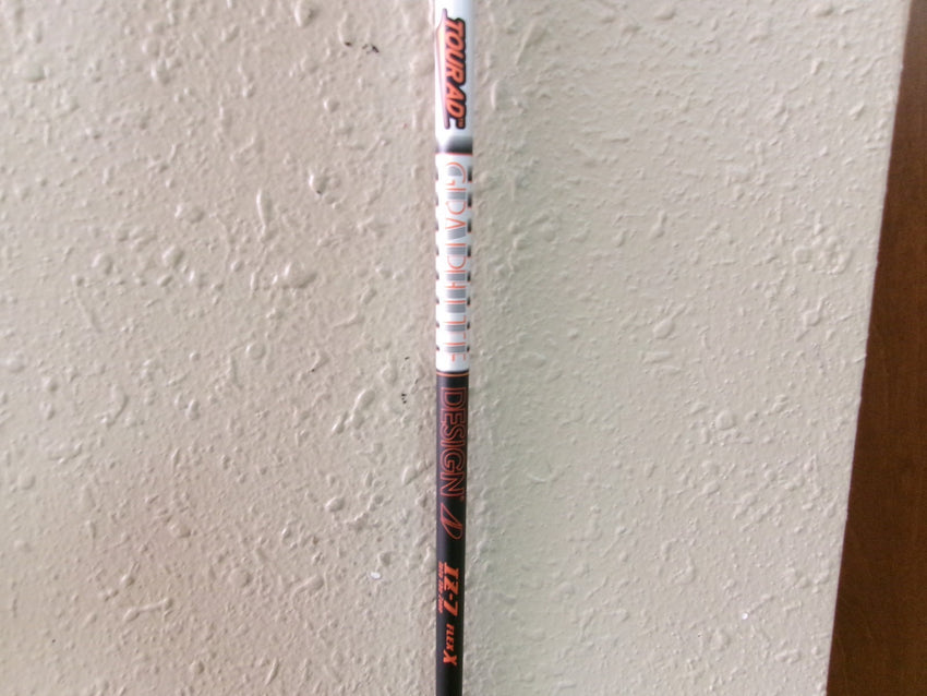 GRAPHITE DESIGN TOUR AD IZ-7 X FAIRWAY WOOD SHAFT — RH, TAYLORMADE TIP