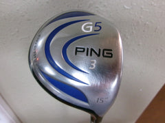 PING G5 3 WOOD 15* W/PROLAUNCH BLUE 75G REGULAR GRAPHITE RH