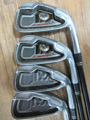 TAYLORMADE TOUR BURNER IRON SET 4-PW FACTORY 65g STIFF FLEX GRAPHITE +1/2"