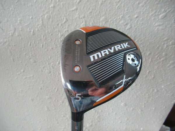 NICE LEFT HAND CALLAWAY MAVRIK  FAIRWAY # 5 18* EVEN FLOW RIPTIDE 60g STIFF HC