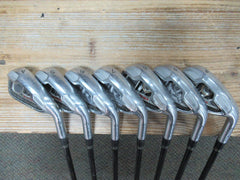 TAYLORMADE TOUR BURNER IRON SET 4-PW FACTORY 65g STIFF FLEX GRAPHITE +1/2"