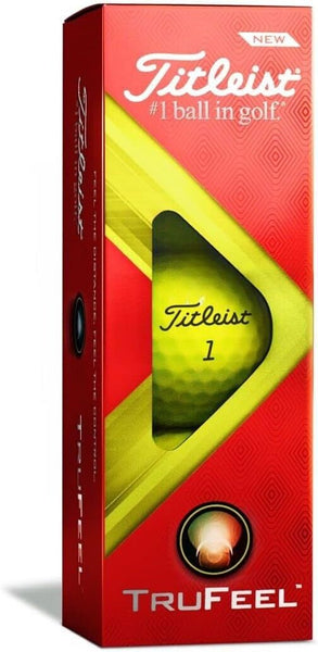 Titleist TruFeel Golf Balls (YELLOW, 3pk) 1 Sleeve 2022 NEW